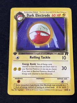 Dark Electrode 1st Edition 34/82 Team Rocket Vintage Non-Holo Pokemon Card TCG - Image 1