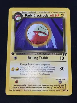 Dark Electrode 1st Edition 34/82 Team Rocket Vintage Non-Holo Pokemon Card TCG - Image 2