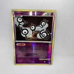 Unown 55/123 Uncommon HeartGold & SoulSilver Pokemon Reverse Holo MP - Image 1