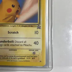 Pokemon Pikachu No. 26 Wotc Black Star Promo 40 HP Thunderbolt Never Played With - Image 2