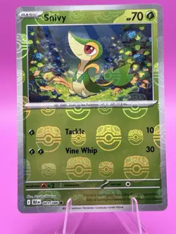 Snivy 001/086 Master Ball Holo Black Bolt Pokemon TCG Near Mint Fast Shipping - Image 1