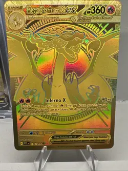 Mega Charizard X ex 130/094 Holo Hyper Rare Phantasmal Flames Pokemon Card - Image 1