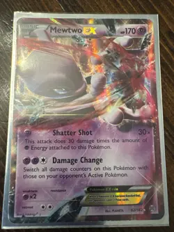 Pokemon Mewtwo EX Full Art Holo Basic 170 HP 62/162 Breakthrough Ultra Rare - Image 1