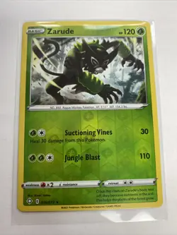 Pokemon Shining Fates Zarude Rare Reverse Holo 016/072 NM/M - Image 1