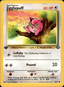 Jigglypuff 54/64 1st Edition - Pokemon Jungle - LP - Image 1