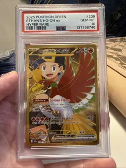 Pokemon Ethan's Ho-Oh ex 239/182 Destined Rivals Hyper Rare Holo EX PSA 10 - Image 1