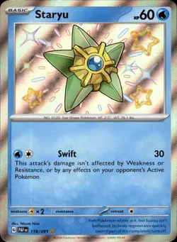 Staryu 118/091 Holo - Pokemon SV: Paldean Fates - NM - Image 1