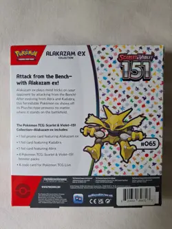 Pokemon TCG Scarlet and Violet 151 Alakazam ex Collection Box (Factory Sealed) 820650855269 - Image 2
