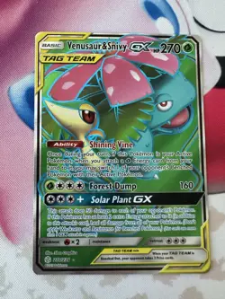 Pokemon Venusaur & Snivy GX Full Art 210/236 Sm-Cosmic Eclipse Holo 270 HP - Image 2