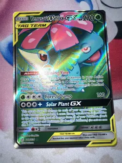 Pokemon Venusaur & Snivy GX Full Art 210/236 Sm-Cosmic Eclipse Holo 270 HP - Image 3