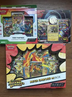 Pokemon TCG Box Lot First Partner Collection + 2 Mega Evolution Sets Sealed - Image 1