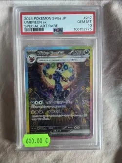 Pokemon Umbreon EX SAR 217/187 Sv8a Terastal Festival Japanisch PSA 10 - Image 1
