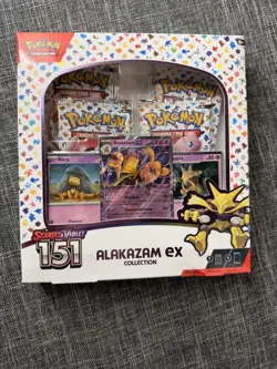 Pokemon 151 Alakazam ex Collection Box SEALED NEW 4 Booster Packs TCG - Image 1