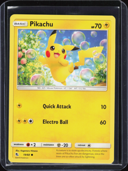 Pokemon Hidden Fates #19/68 Pikachu Common - Image 1