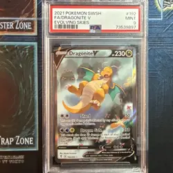 Dragonite V 192/203 Alternate Art Evolving Skies Pokemon English PSA 9 MINT - Image 1