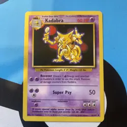 Pokemon TCG Kadabra Base Set 32/102 Regular Unlimited Uncommon - Image 1