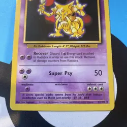 Pokemon TCG Kadabra Base Set 32/102 Regular Unlimited Uncommon - Image 2