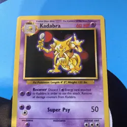 Pokemon TCG Kadabra Base Set 32/102 Regular Unlimited Uncommon - Image 3