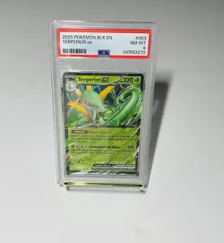 Pokemon Serperior ex 003/086 Sv: Black Bolt Holo Double Rare PSA 8 2025 English - Image 1