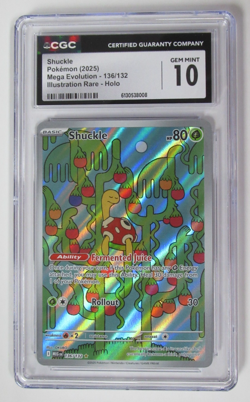 2025 Pokemon Mega Evolution Shuckle Illustration Rare Holo CGC 10 - Image 1