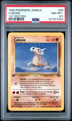 1999 POKEMON JUNGLE 1ST EDITION #50 CUBONE PSA 8.5 - Image 1