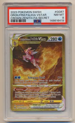 PSA 8 Pokemon Crown Zenith Full Art Origin Forme Palkia VStar GG67/GG70 NM/MINT! - Image 1