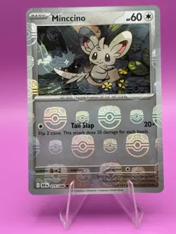 POKEMON TCG MINCCINO 075/086 MASTER BALL REVERSE HOLO COMMON SV: BLACK BOLT - Image 1