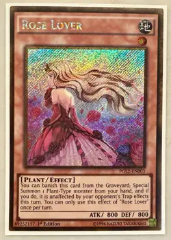 Yugioh: Rose Lover - PGL2-EN003 - Gold Secret Rare - 1st Edition - NM - Image 1