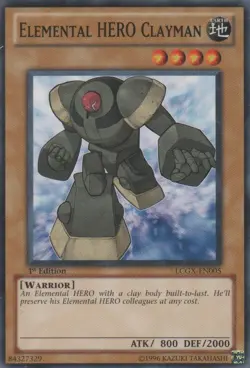 Elemental HERO Clayman - LCGX-EN005 - Common - Unlimited Edition - Lightly Playe - Image 1