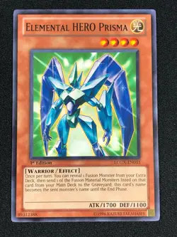 YUGIOH ELEMENTAL HERO PRISMA LCGX-EN033 1ST COMMON (NM) - Image 1