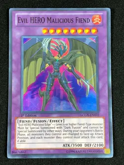 YUGIOH EVIL HERO MALICIOUS EDGE 1ST LCGX-EN072 SUPER (NM) - Image 1