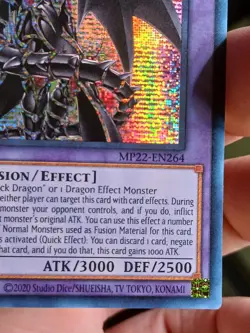 YUGIOH Secret Rare Red-Eyes Dark Dragoon MP22-EN264 1st Edition - Image 4