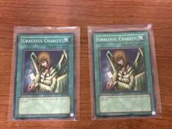 YuGiOh Graceful Charity SDP-040 Unlimited Edition Super Rare Konami X 2 - Image 1