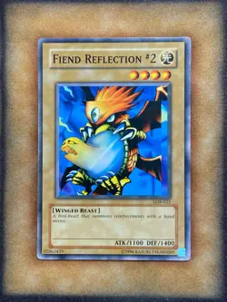 Yugioh Fiend Reflection #2 LOB-021 Common ART SHIFT MISPRINT VLP - Image 1