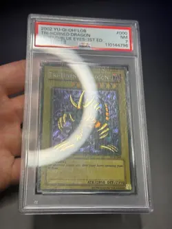 Yugioh PSA 7 Tri-Horned Dragon LOB-000 1st Edition Wavy - Image 4