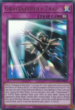 MAMA-EN029 GRAVEKEEPER'S TRAP ULTRA RARE 1ST EDITION NEAR MINT YuGiOh TCG - Image 1