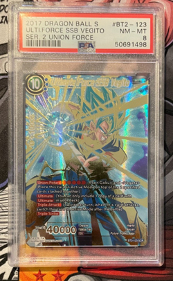 PSA 8 Ultimate Force SSB Vegito BT2-123 SCR 2017 DBS Card Game - Image 1