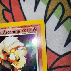 Pokemon TCG Light Arcanine Neo Destiny Holo Card 12/105 Unlimited LP W/Swirl LP - Image 3