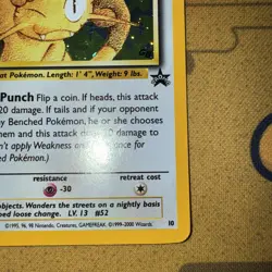 Pokemon TCG Meowth Black Star Promos Holo Card Game Boy Vintage 2000 MP #10 - Image 2