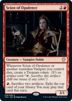 Scion of Opulence Innistrad: Crimson Vow Commander NM Red Rare MTG CARD ABUGames - Image 1