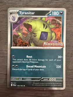 Tyranitar (Paldea Evolved Stamp) 135/193 Miscellaneous Cards & Products Holo - Image 1
