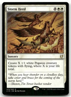 Storm Herd #75 (LP) Commander 2019 C19 Magic MTG - Image 1