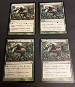 MTG Mutagenic Growth x4 NM New Phyrexia Magic Playset 4 - Image 1