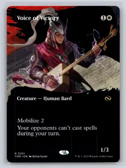 Voice of Victory (Borderless) 331 Tarkir: Dragonstorm Magic: The Gathering NM - Image 1