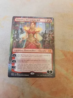 Chandra, Dressed To Kill Borderless Foil Innistrad Crimson Vow MTG NM - Image 1