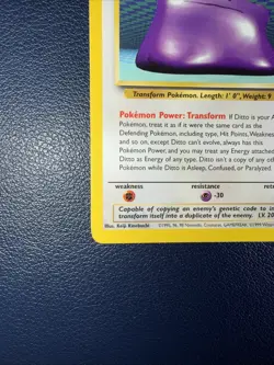 Pokemon TCG Ditto Fossil 18/62 Regular Non-Holo Rare Card LP - Image 4
