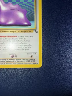 Pokemon TCG Ditto Fossil 18/62 Regular Non-Holo Rare Card LP - Image 5