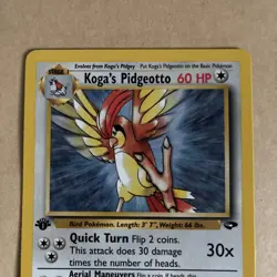 Koga’s Pidgeotto 27/132 1st Edition Gym Challenge Rare Pokemon Card WOTC - NM - Image 3