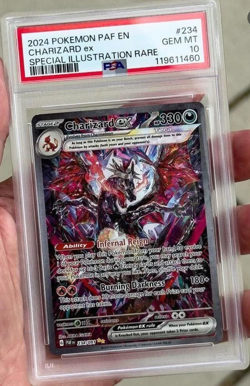 Pokemon Charizard ex SV: Paldean Fates Special Illustration Rare Holo PSA 10 - Image 1