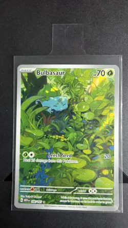 Bulbasaur Illustration Rare Holo Sv: Scarlet & Violet 151 - 166/165 Pokemon TCG - Image 1